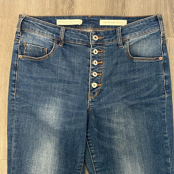 Pilcro & The Letterpress High-Rise Flare Crop Jeans | Anthropologie - Picture 2 of 10